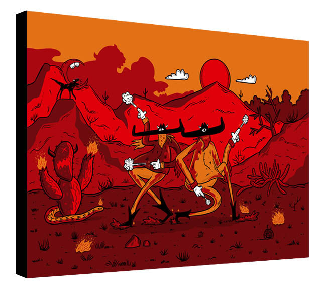 Desperate Escape from the Blazing Sands of the Red Desert - Gerardo Rodriguez - Print