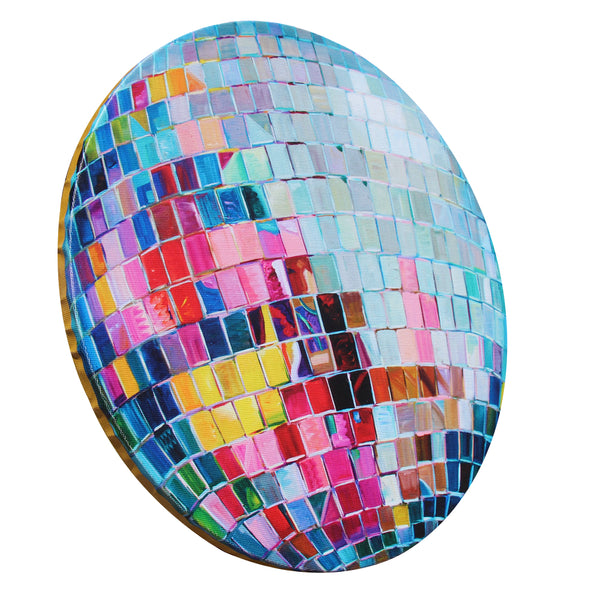 トップス WACKO MARIA DISCO BALL & HARVEY PRINT M Mens Hawaiian Shirt - Retro Disco Mirror Ball Design