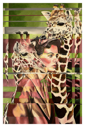 Gina and the Giraffes - Sandra Boskamp -  24" x 36"