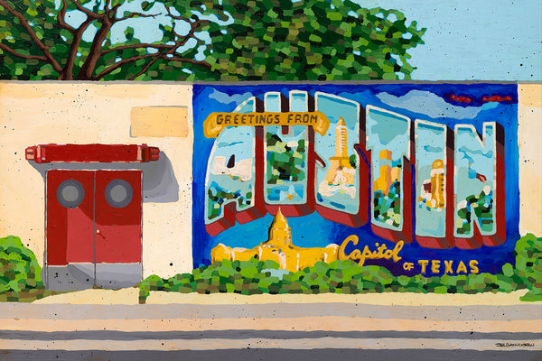 Greetings from Austin - PRINT - Joel Ganucheau - Austin Art Garage
