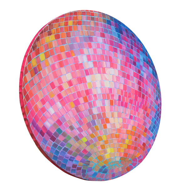 Hot Pink Summer Disco Ball - CANVAS PRINT - Sari Shryack - 12