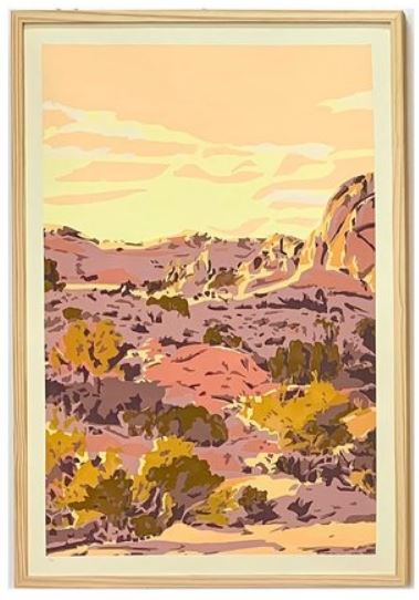 Joshua Tree (Desert Triptych)- Landry McMeans - 80 x 37.5
