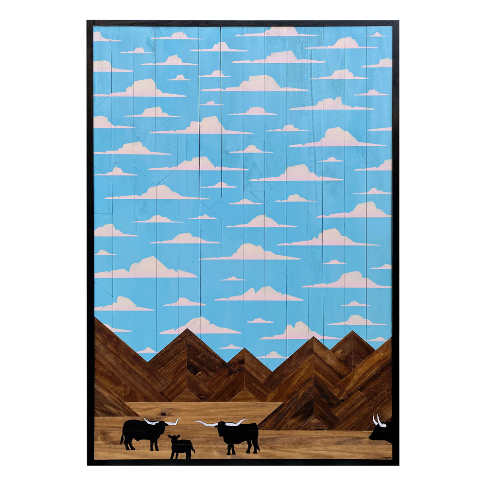 The Longhorns had Clouds as far as they could see - Raymond Allen - 28.75 x 47.25"