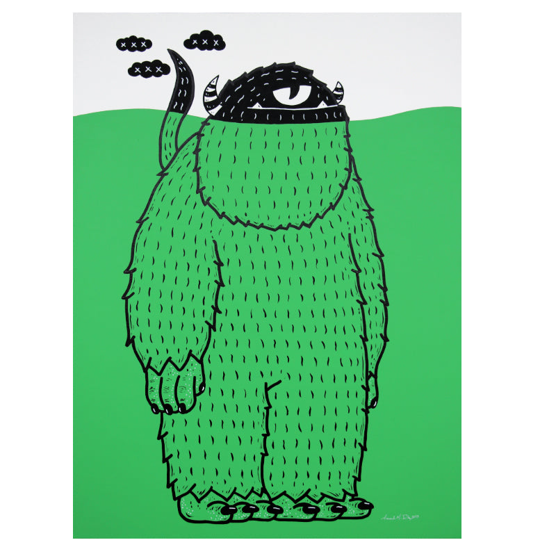 Monster of the Green Lagoon - Gerardo Rodriguez - Original 30x40"