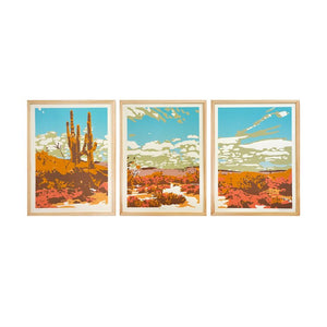 Open Heart (Screen print triptych) - Landry McMeans - 56 x 24"