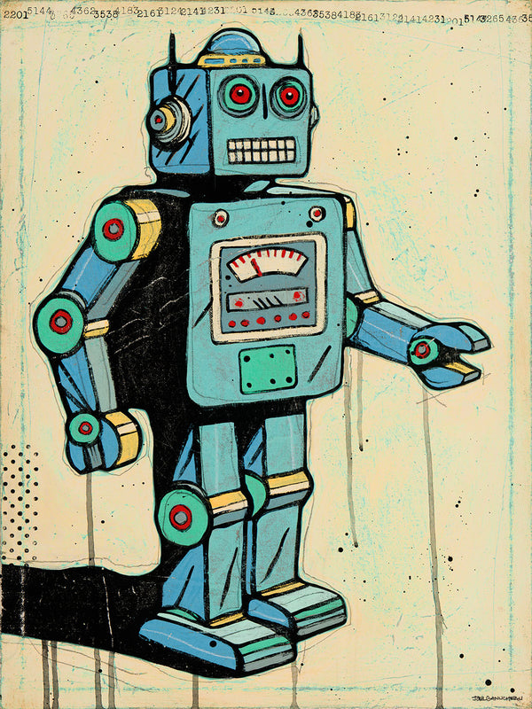 Robots Have Anxiety Too - PRINT - Joel Ganucheau - Austin Art Garage