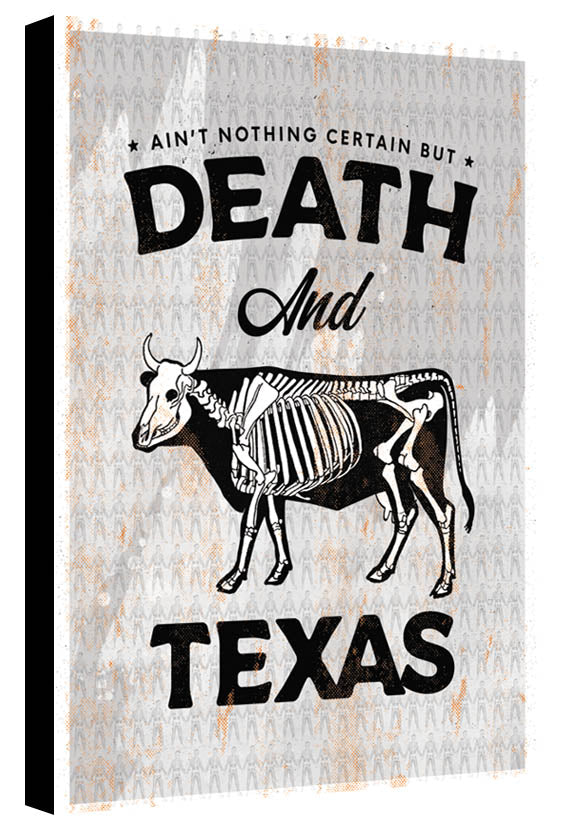 Death and Texas (black, orange, gray) - Beast Syndicate - Various Sizes (canvas print)