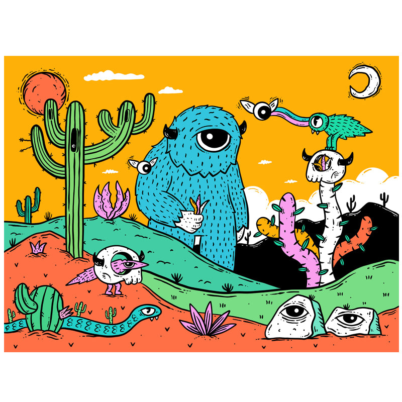 Meetup at Skull Cactus - Gerardo Rodriguez - Canvas Print