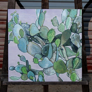 Prickly Pear Cactus - Katie Chance - 14x14"