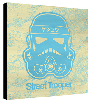 Street Trooper Light Blue Yellow Schematic - Beast Syndicate - Various Sizes (Canvas Print)