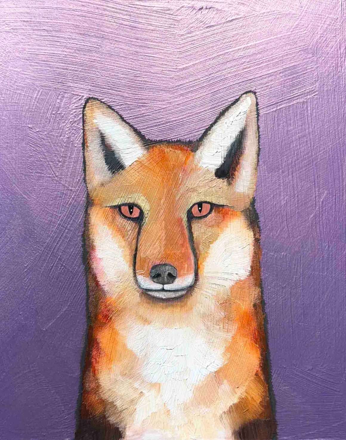 Fox in Iridescent Violet - Eli Halpin - 11x14"