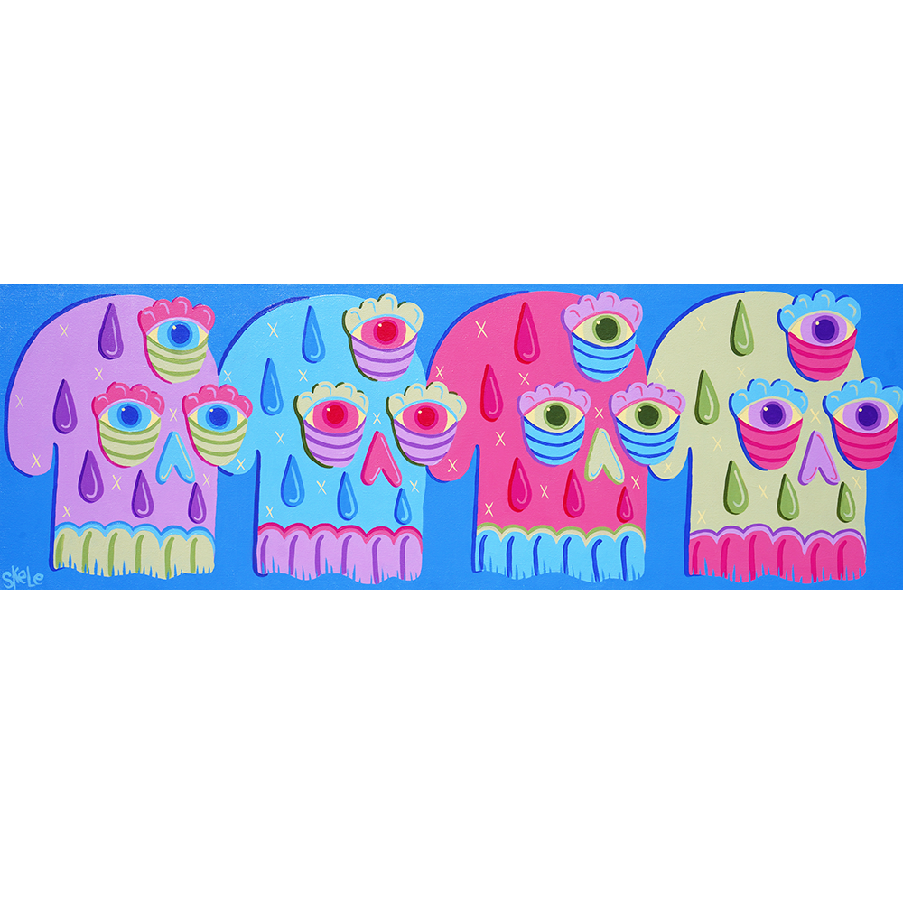 Four Skulls - Jeff Skele - 12x24"