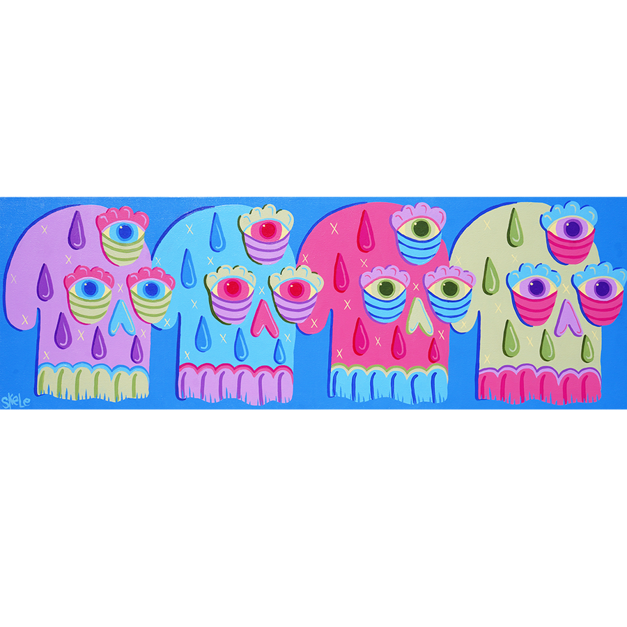 Four Skulls - Jeff Skele - 12x24"