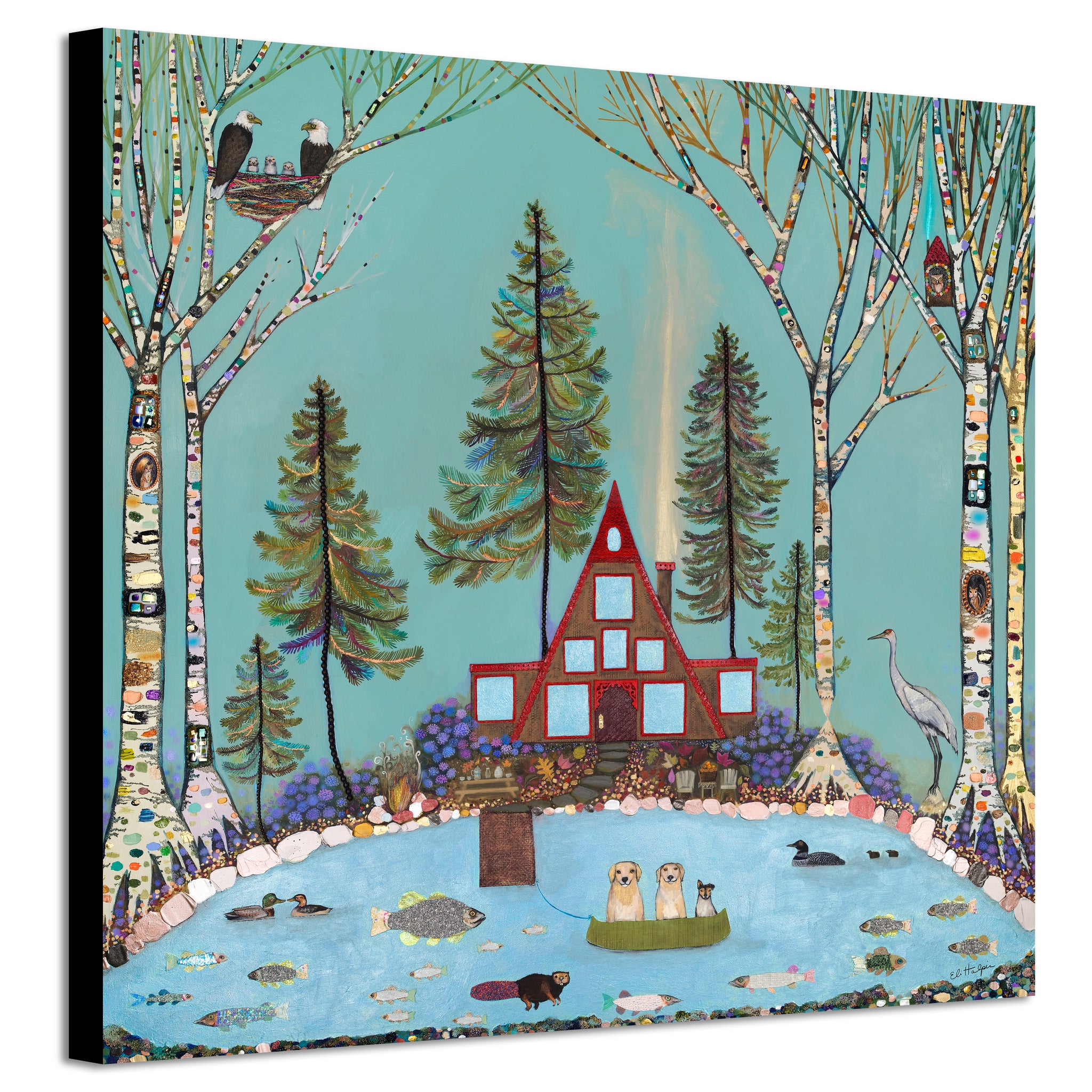A-Frame Lake House - PRINT - Eli Halpin