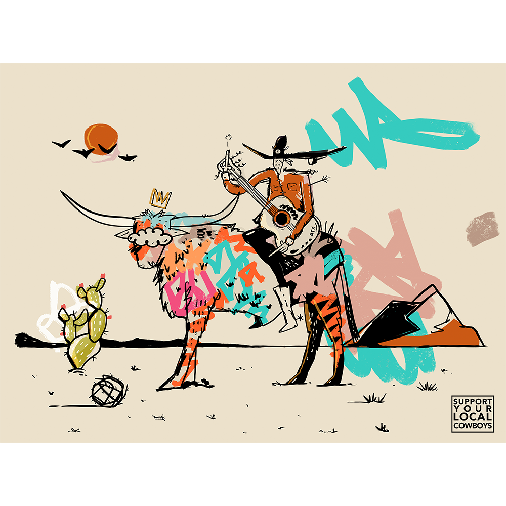 The Austin Cowboy - Gerardo Rodriguez - Print