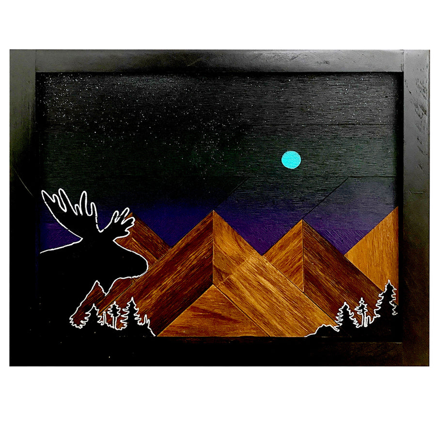 Blue Moon Moose - Raymond Allen - 10x8.25"