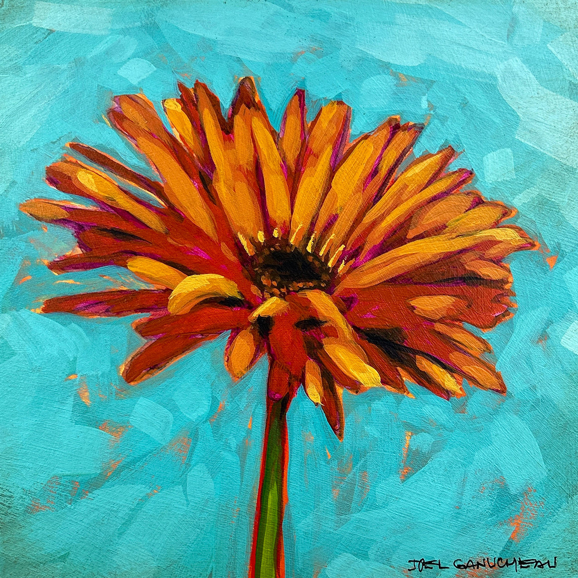 Bursting Bloom - ORIGINAL - Joel Ganucheau - 8x8"