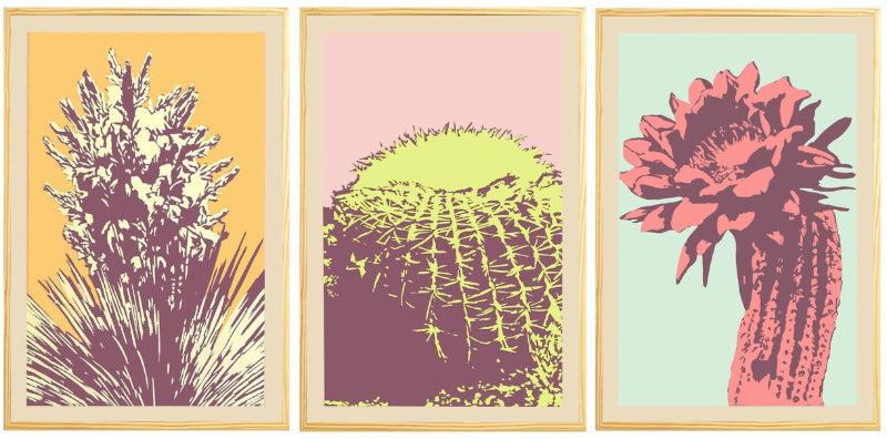Cactus Trio (Dark) - Landry McMeans - 76 x 36"