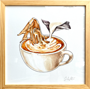 Latte Art - Jennifer Pate - 13 x 13" framed