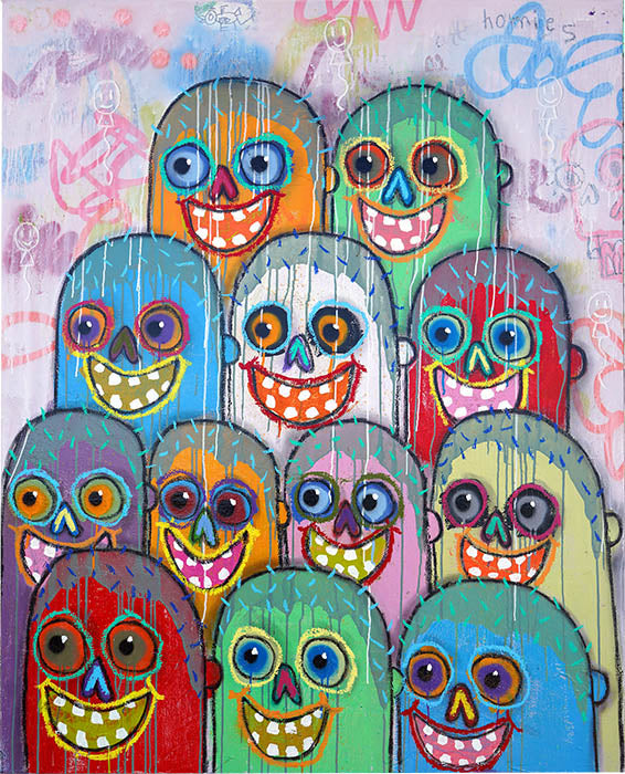 Celebrate the Homies - Jeff Skele - 48 x 60"