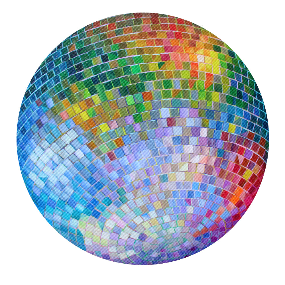 Color Wheel Disco Ball - CANVAS PRINT - Sari Shryack - 12"