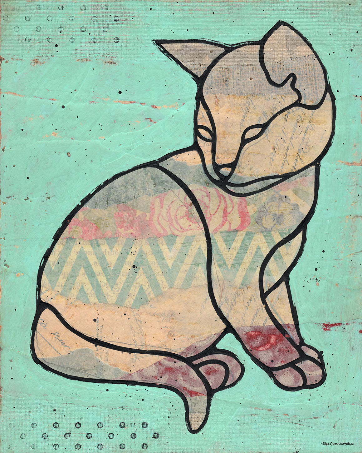 Curious Cat - PRINT - Joel Ganucheau