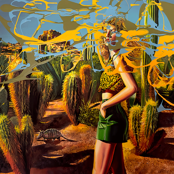 Desert Stroll - Sandra Boskamp - 30 x 30"