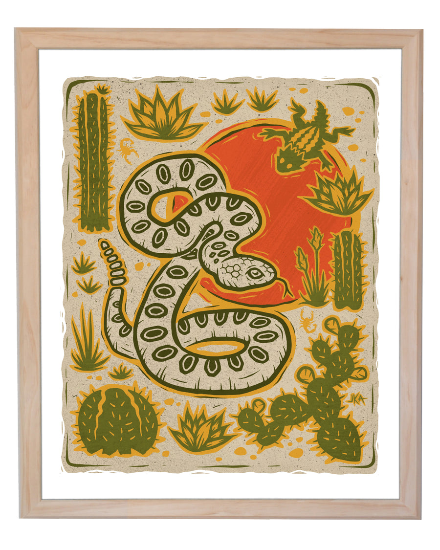 Desert Friends - Rattlesnake - Jeremy Aubrey - Print