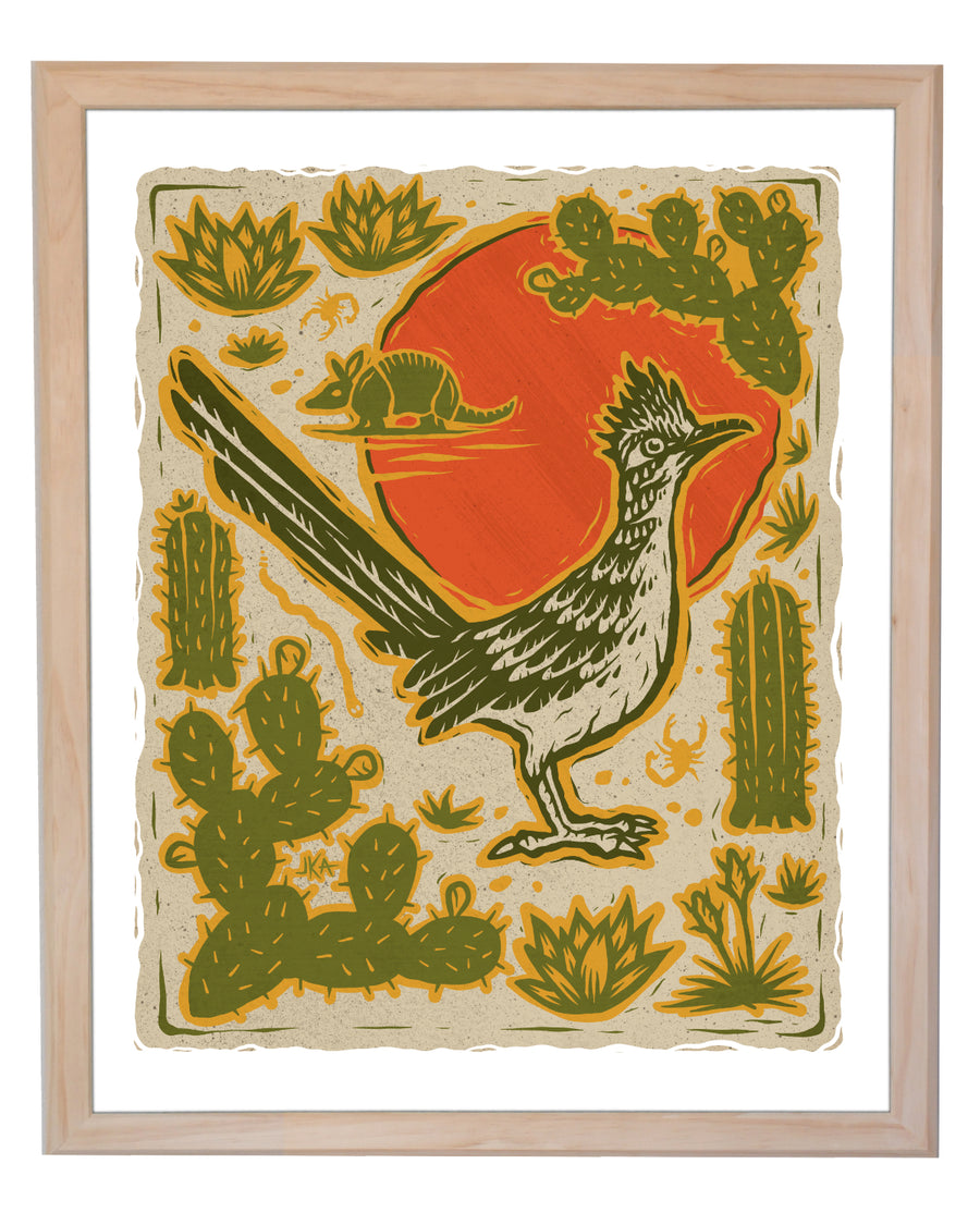 Desert Friends - Roadrunner - Jeremy Aubrey - Print