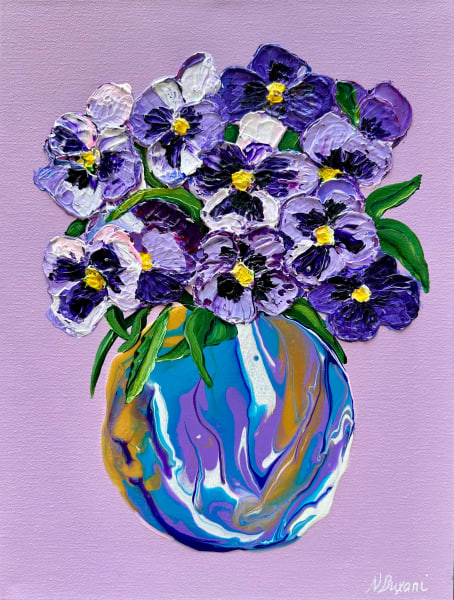 Floral Vase Study 15 - Neena Buxani - Original - 16 x 12