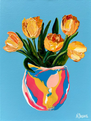 Floral Vase Study 13 - Neena Buxani - Original - 16 x 12"