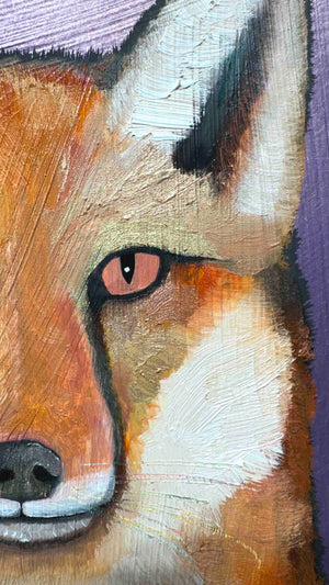 Fox in Iridescent Violet - Eli Halpin - 11x14"