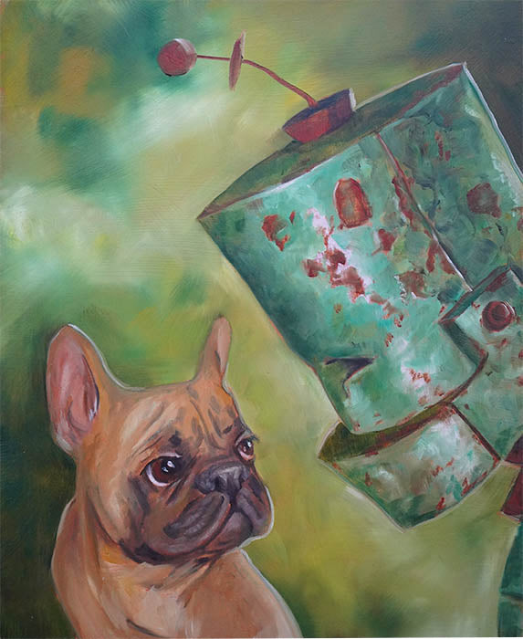 Frenchie Bot - Lauren Briere - 8x10"