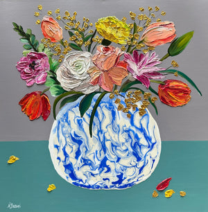 Fresh Blossoms - Neena Buxani - Original - 30 x 30