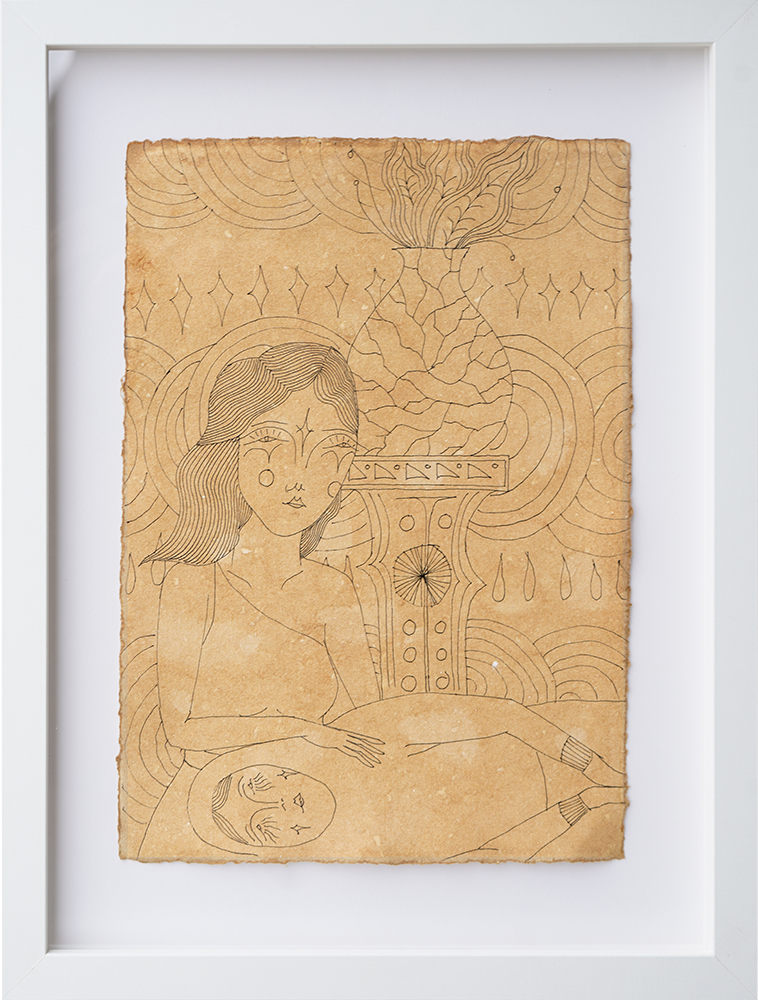 Untitled Drawing - Adrian Landon Brooks - 12x16"