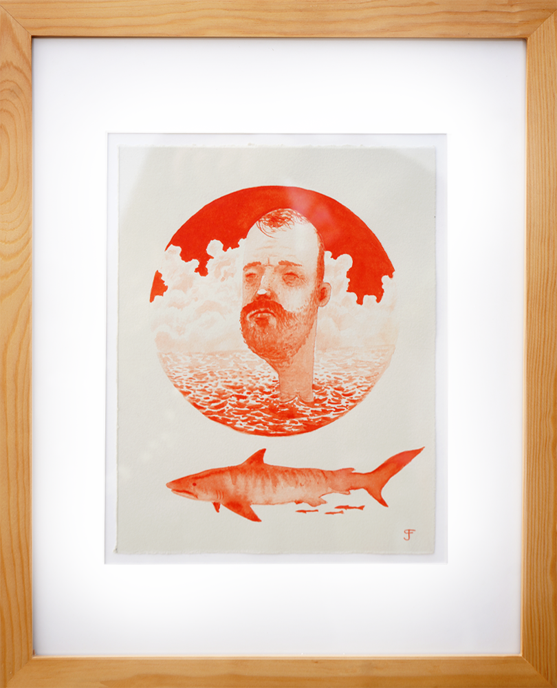 Best To Assume Sharks - Graham Franciose - 11x14"