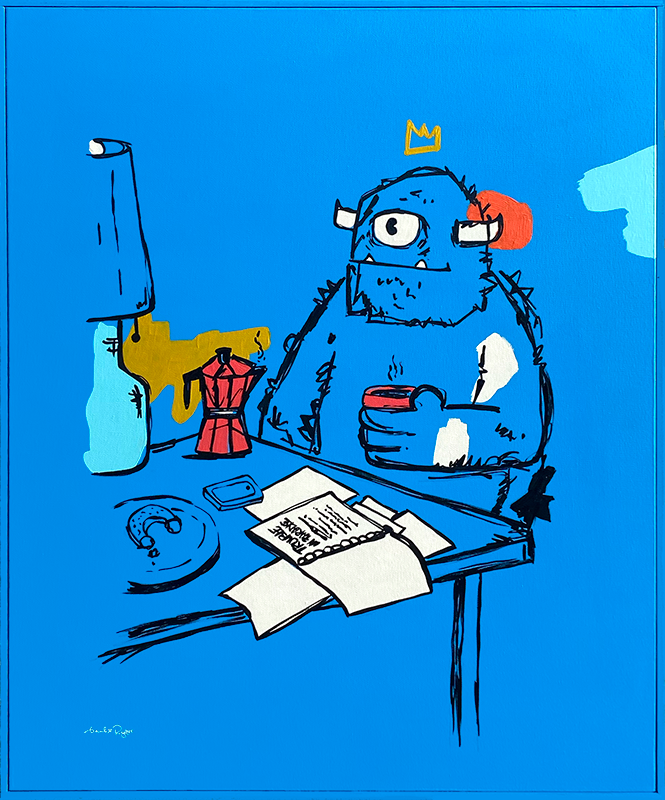 A Cup of Fiction - Gerardo Rodriguez - 24x30"