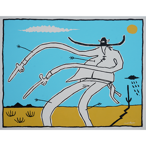 "Trouble Out West" - Gerardo Rodriguez - 24x30"