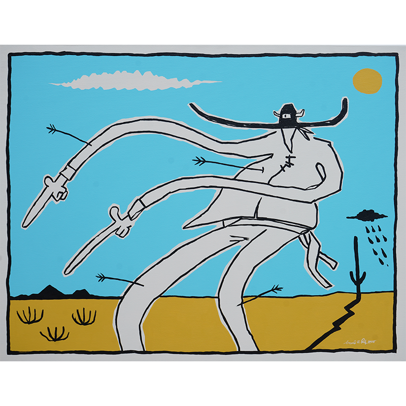 "Trouble Out West" - Gerardo Rodriguez - 24x30"