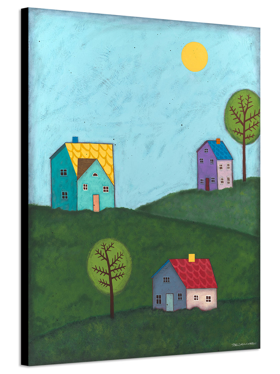 Happy Houses - ORIGINAL - Joel Ganucheau - 24x32"