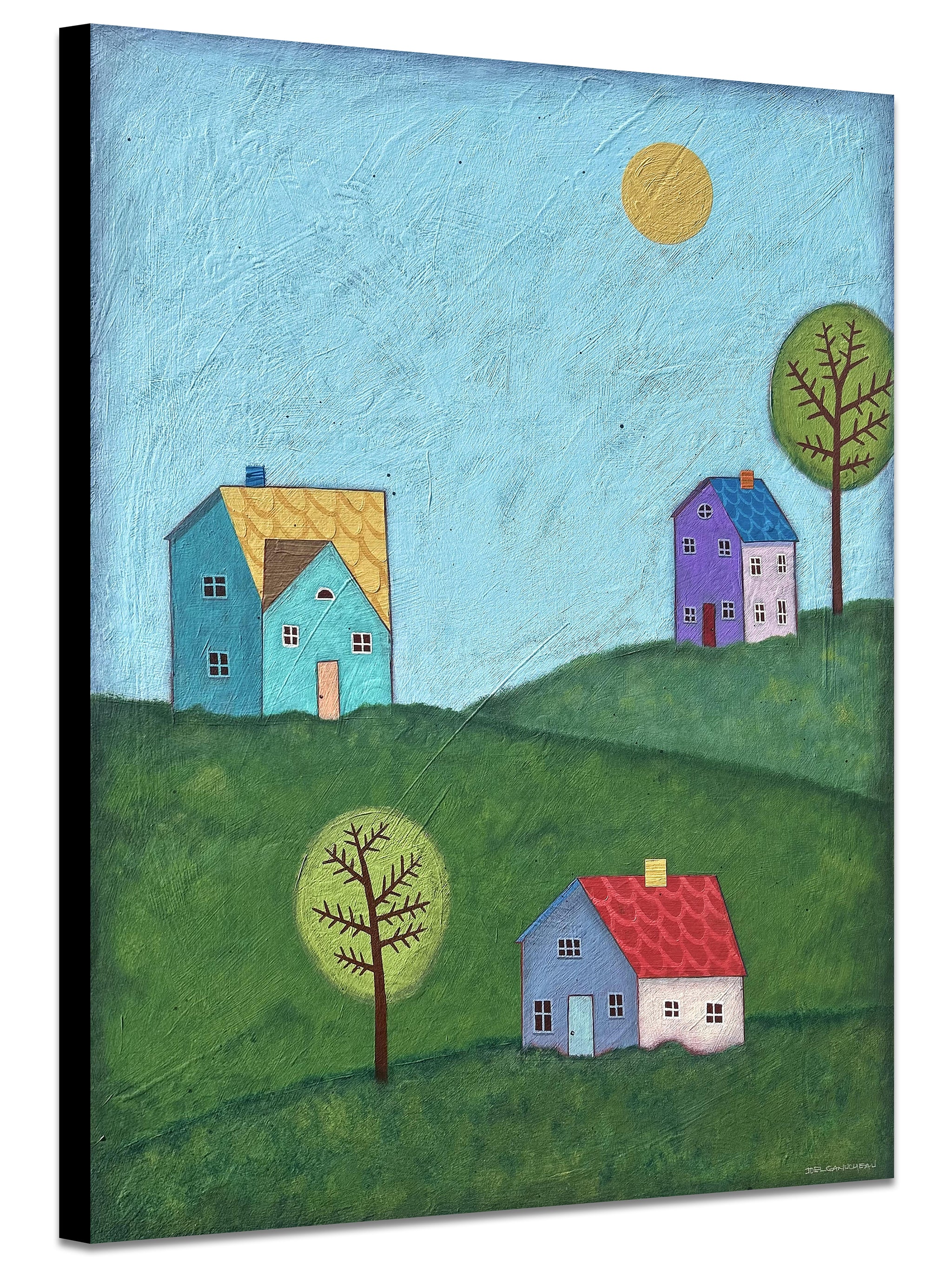 Happy Houses - ORIGINAL - Joel Ganucheau - 24x32"