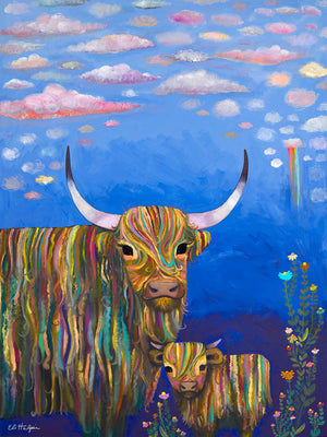 Highland Cow Calf - PRINT - Eli Halpin