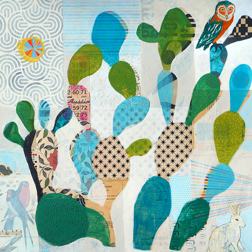 Austin Cactus I - Judy Paul - 23.5x23.5"