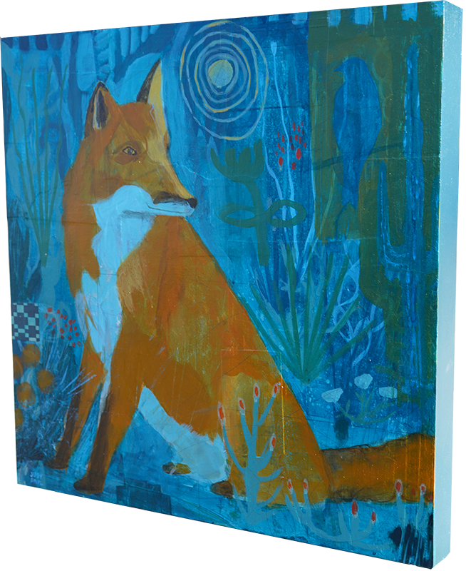 Fox Moon - Judy Paul - 20x20”