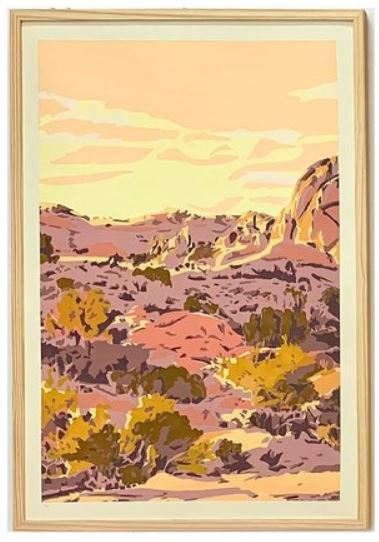 Joshua Tree (Desert Triptych)- Landry McMeans - 80 x 37.5"