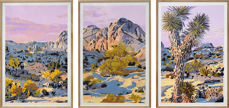 Joshua Tree (Desert Triptych) - Artist's Proof - Landry McMeans - 80 x 37.5"