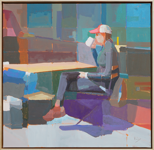 Sipping Coffee - Randall Kirby Cogburn - 31x31"