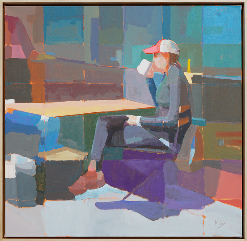 Sipping Coffee - Randall Kirby Cogburn - 31x31"