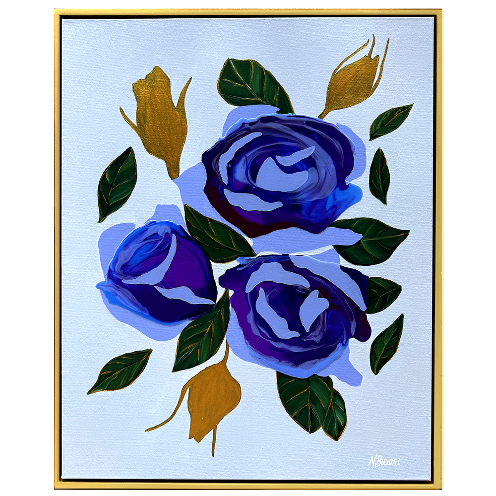Lavender Lisianthus - Neena Buxani - 24x30"