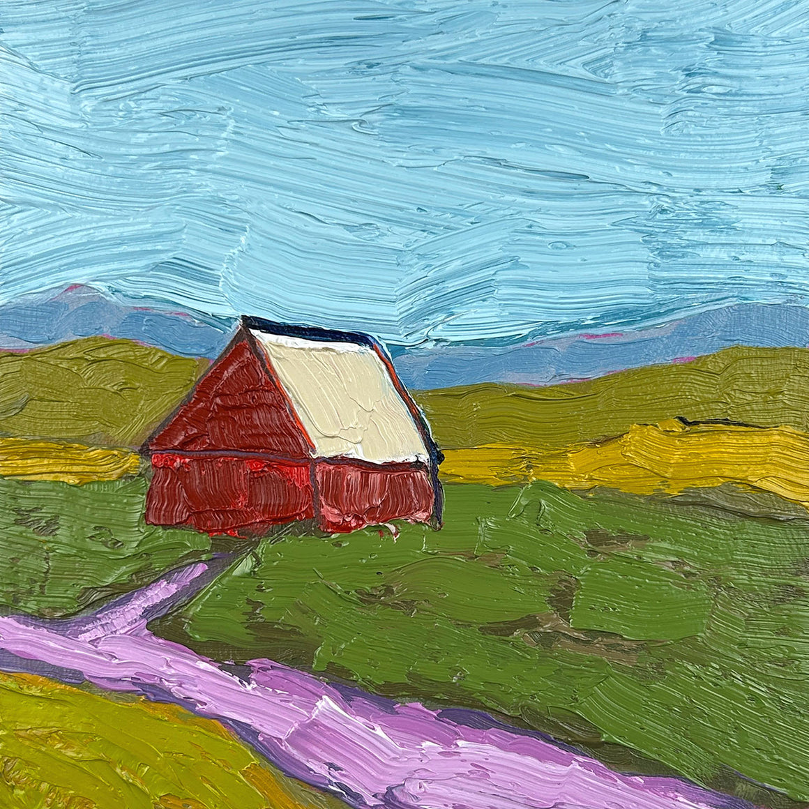 Little Red Barn - ORIGINAL - Joel Ganucheau - 6x6"